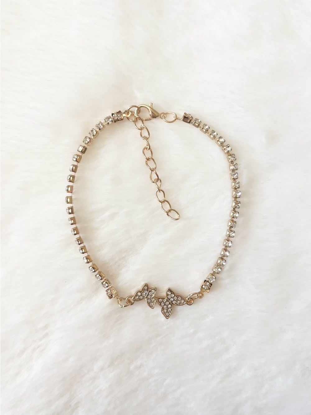5/$15 🩷 MUST BUNDLE Gold Crystal Butterfly Bracelet - Women Jewelry